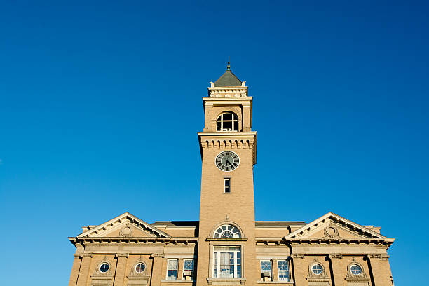 istock Montpelier, Vermont City Hall in the setting sun 186242247