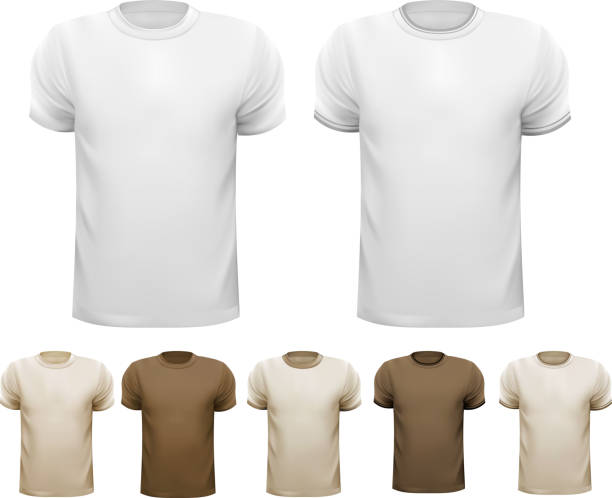 istock Set of white and colorful male shirts 186243927