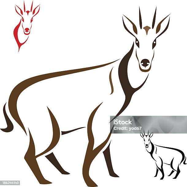 Goral Stock Illustration - Download Image Now - Brown, Cliff, Day