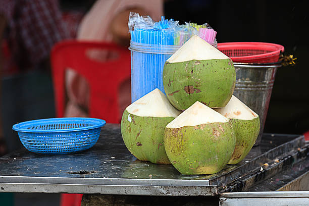 istock Coconut sold at Wat arun tample, Bangkok Thailand 186244224