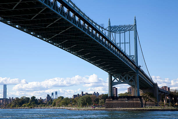 robert f. kennedy 구름다리 뉴욕 - east river riverbank waters edge suspension bridge 뉴스 사진 이미지
