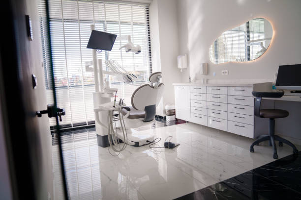 istock Empty dentist clinic room with dentist chair. 1862447370