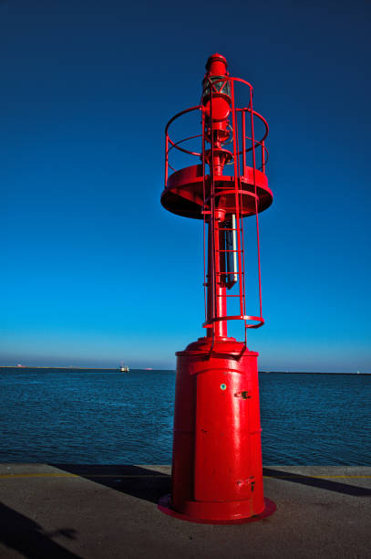 istock Red small lighthouse located in Marina di Ravenna 1862458254