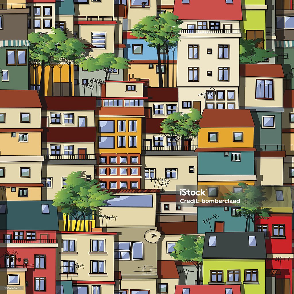 Favela seamless pattern - arte vettoriale royalty-free di Bassifondi