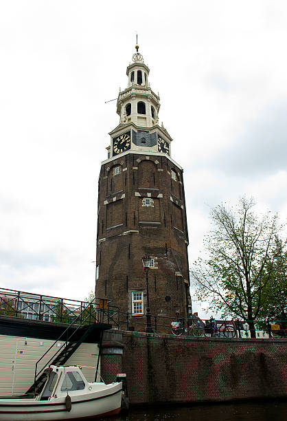 istock Amsterdam - Montelbaanstoren Clock Tower 186247644