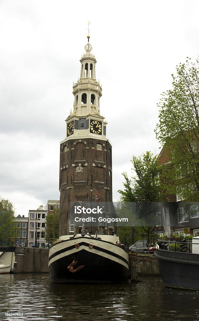 アムステルダム Montelbaanstoren クロックタワー - アムステルダムのロイヤリティフリーストックフォト
