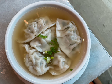 Traditional chinese dumpling in soup