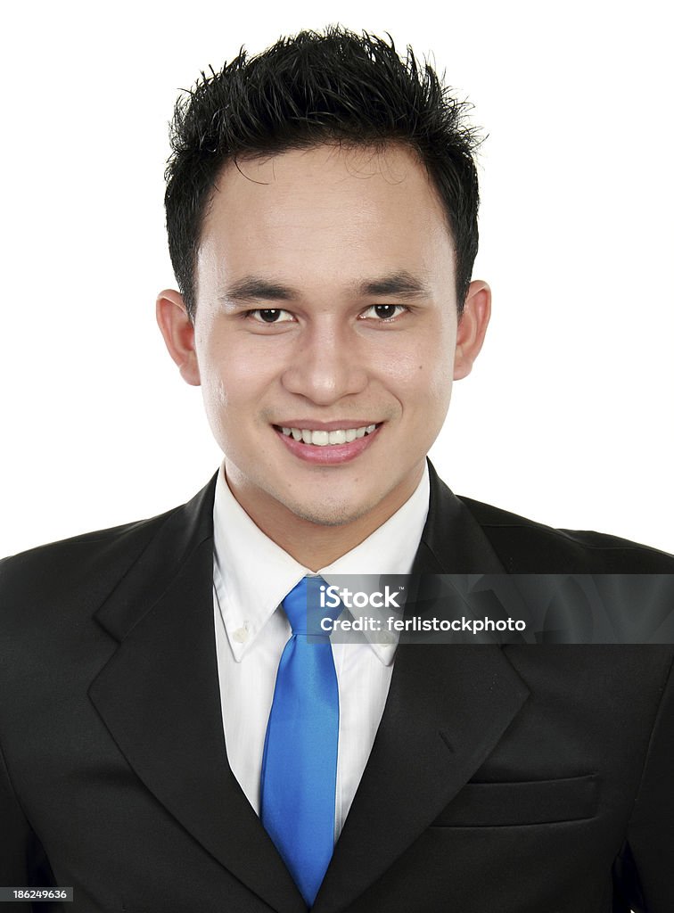 Em Closeup Retrato de um homem sorridente feliz jovem asiática - Foto de stock de Adulto royalty-free