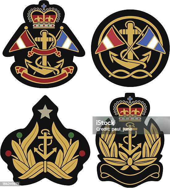 Nautical Emblem Badge Shield Stock Illustration - Download Image Now - Badge, Authority, Award