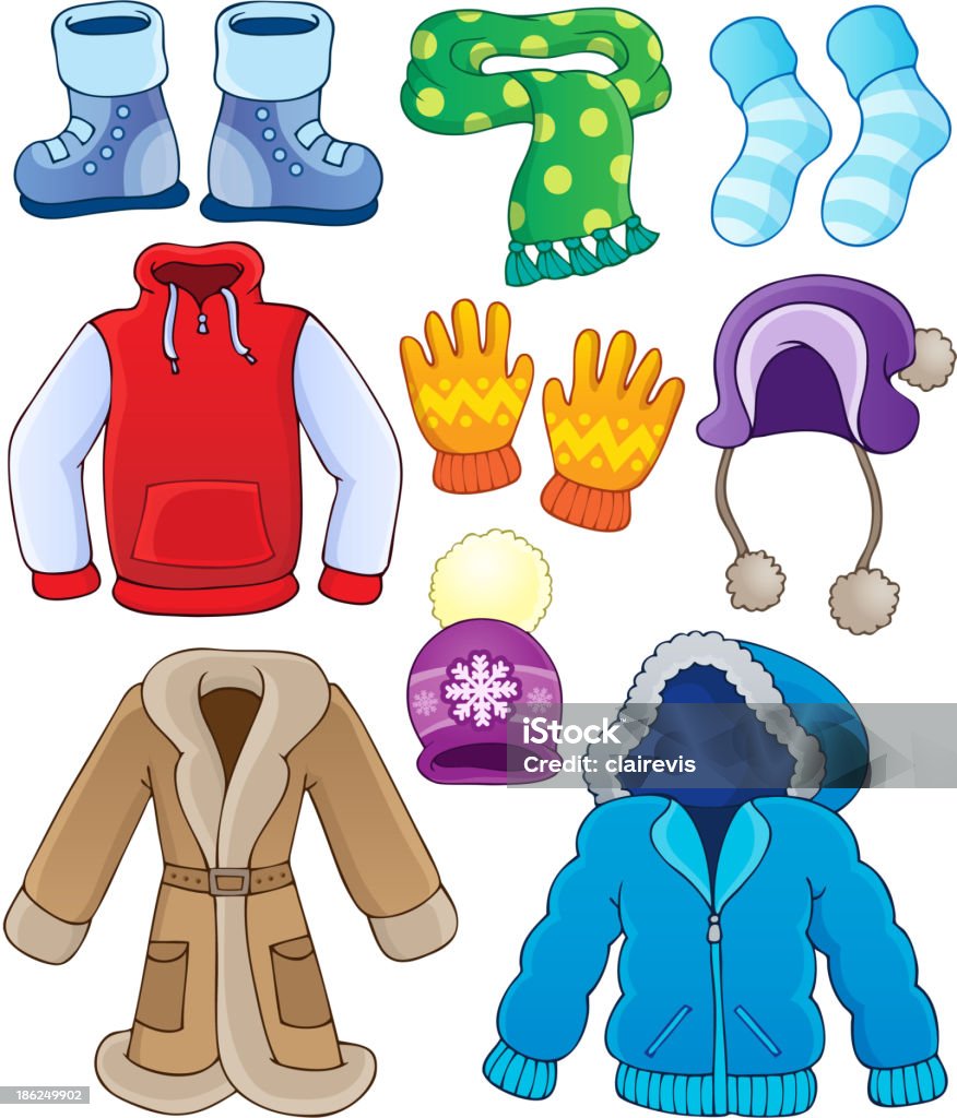 Winter clothes collection 3 Winter clothes collection 3 - eps10 vector illustration. Art stock vector