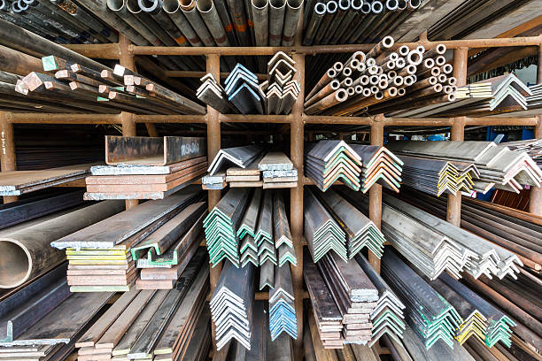 istock metal pipes on shelf 186249931