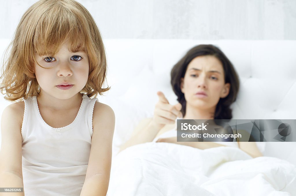 scold mother scolds her child Adult Stock Photo