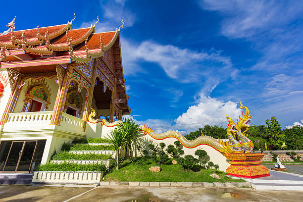 istock Chiang mai temple under blue sky 186253437
