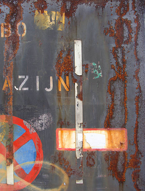 istock metal grunge background with rust ,sign and font 186254603