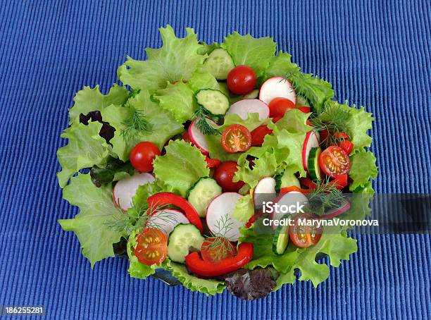 Summer Salad Of Fresh Vegetables Stock Photo - Download Image Now - Appetizer, Balance, Bell Pepper