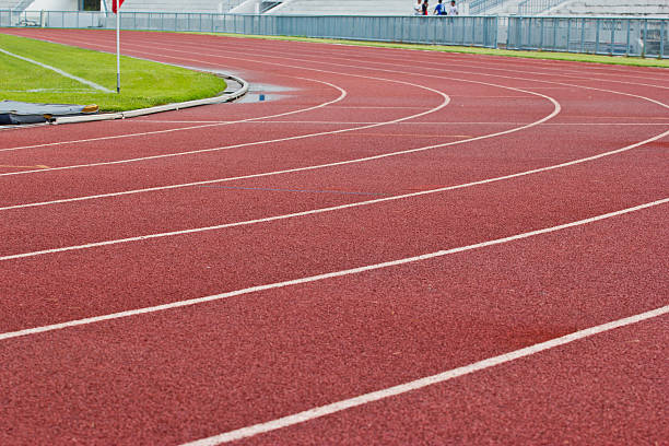 istock New running track and grandstand. 186256947
