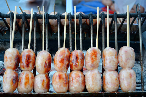 istock Isan sausage on stove 186258080