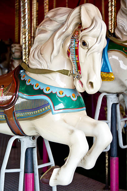 istock Vertical view of a carousel horse 186258131