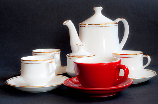 istock Red tea cup standing out from the crowd 186259071