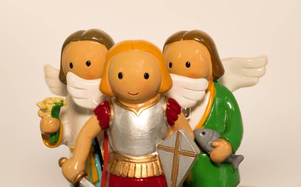 istock Celestial Trio: A Captivating Photo of Three Angels 1862604983