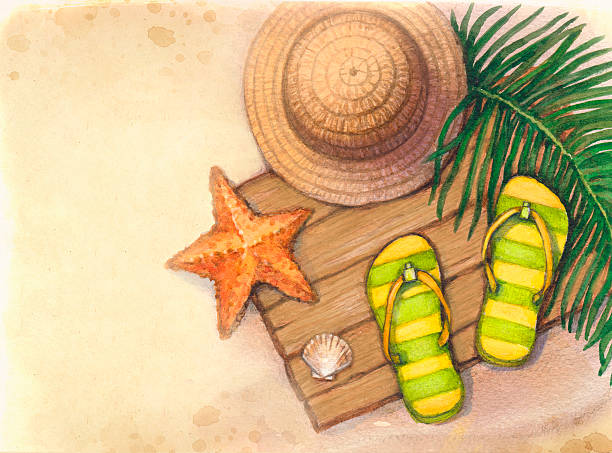 Summer holiday background vector art illustration