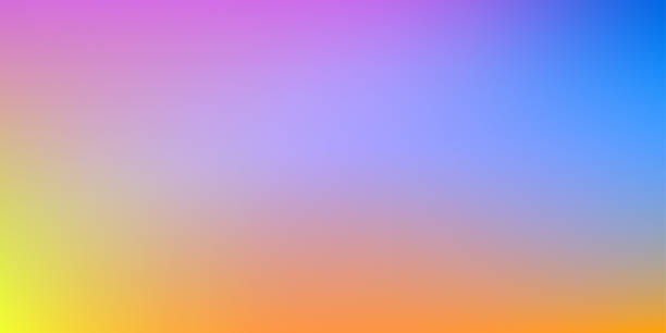 istock Blurred gradient purple blue pink yellow grainy color gradient background, vibrant abstract backdrop banner design - vector 1862611285