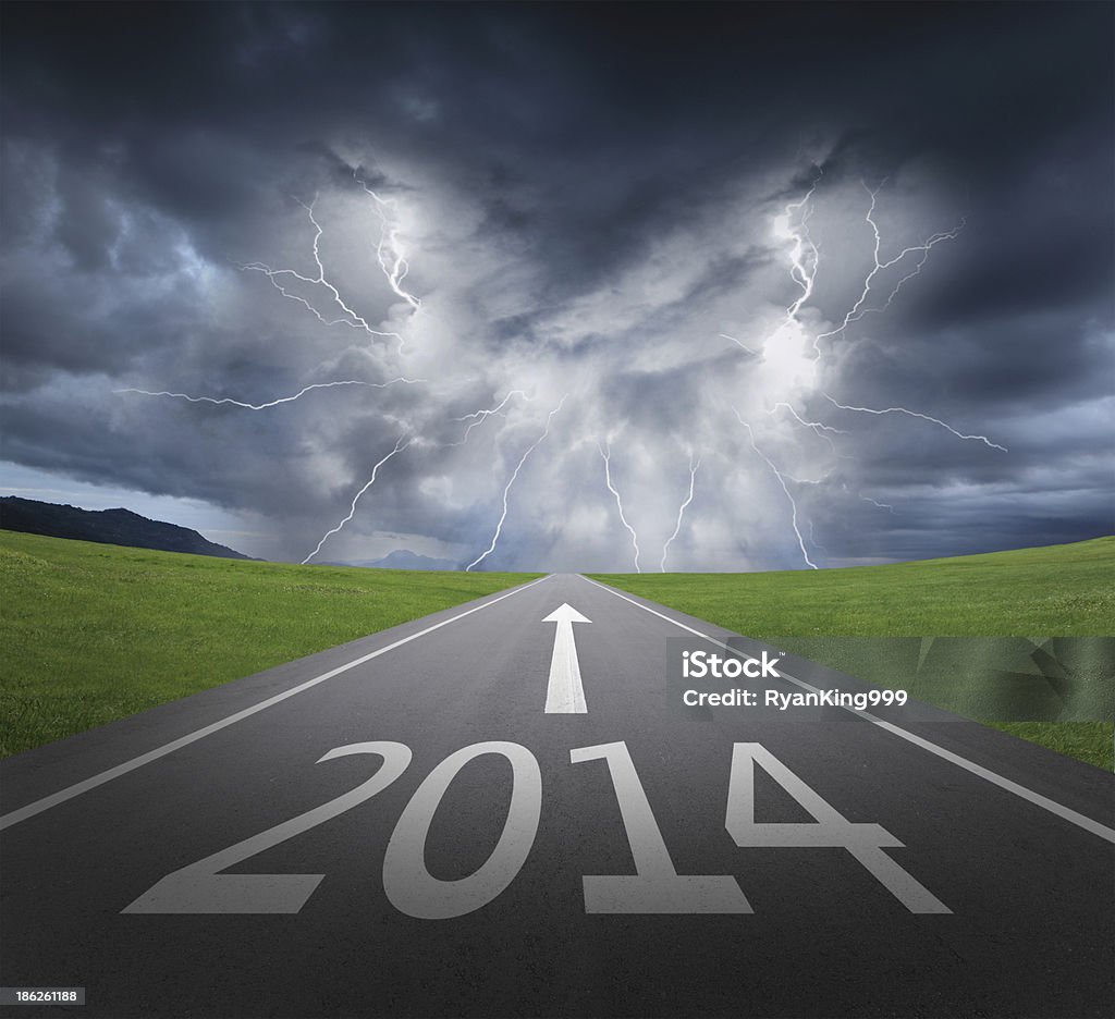danger du concept de nouvel an de 2014 - Photo de 2014 libre de droits