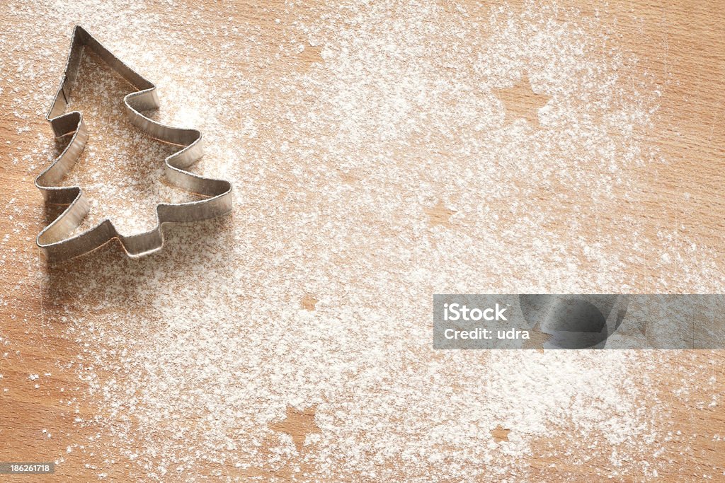 Abstracto de Navidad Fondo de alimentos con las cookies mohos - Foto de stock de Acero libre de derechos