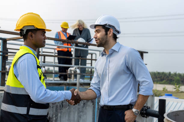 istock Engineering and  foremane shaking hands. Businessman shaking hands during a meeting in the site 1862619125