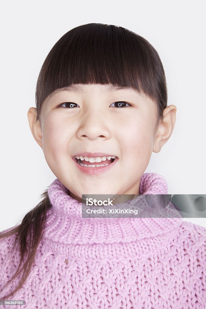 Retrato de menina sorridente, Foto de estúdio - Foto de stock de 4-5 Anos royalty-free