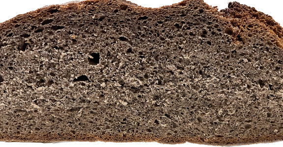 Italian homemade buckwheat bread on white background