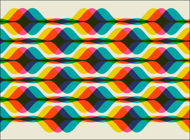 Retro Styled Patterns Retro Styled Patterns suggesting the 1960's or 1970's. Risograph, Nostalgia, Memories, Old-Fashioned, 1960-1969, Antique, Childhood, Youth Culture, Vintage, Interior Designer, Design, Home Interior, mid century modern house stock illustrations