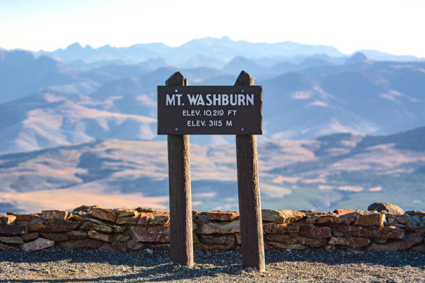 istock Summit sign on Mt Washburn, Wyoming 1862644894