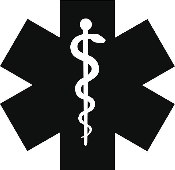 symbol medycyny awaryjnych - ratownik medyczny stock illustrations