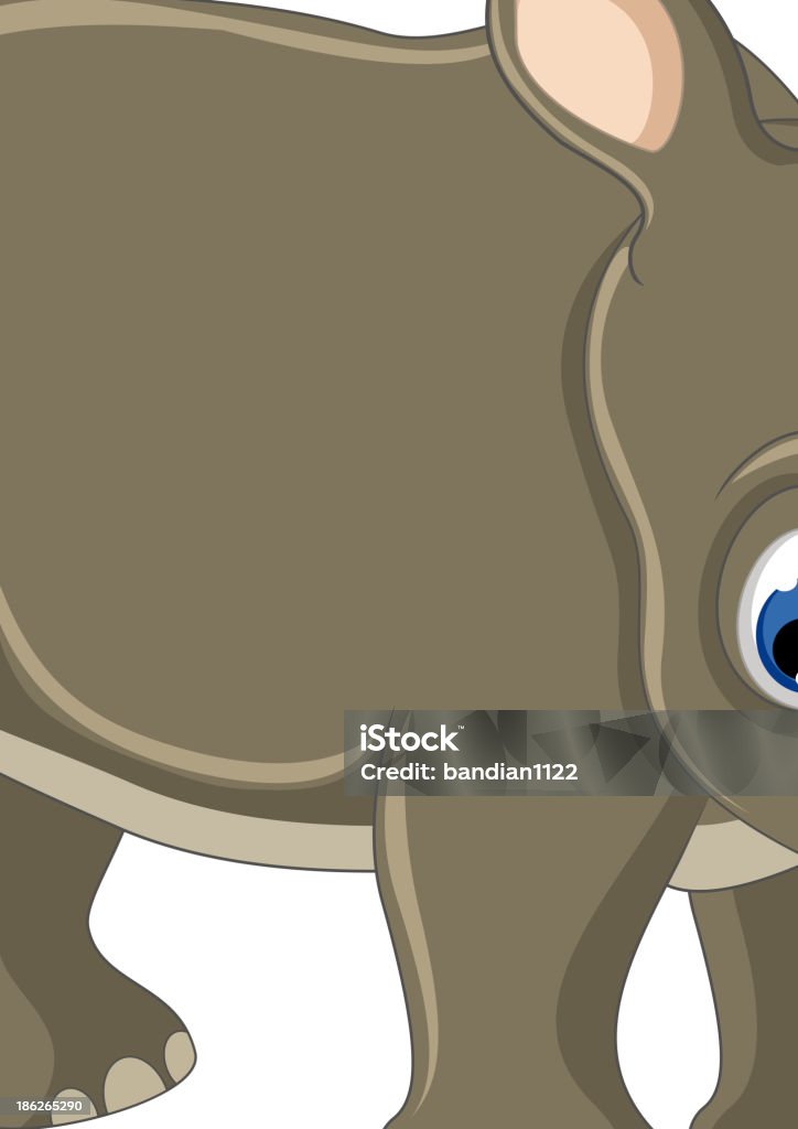 rhino dessin animé drôle pour votre design - clipart vectoriel de Afrique libre de droits