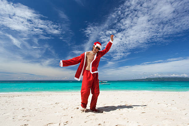 istock Happy Chistmas on the beach 186266867