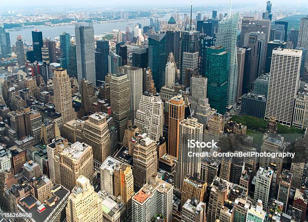 Manhattan Stock Photo - Download Image Now - Aerial View, Architecture, Avenue