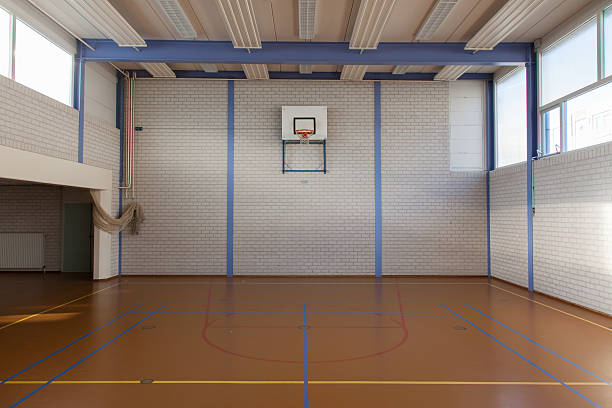 istock Interior of a gym at school 186269646