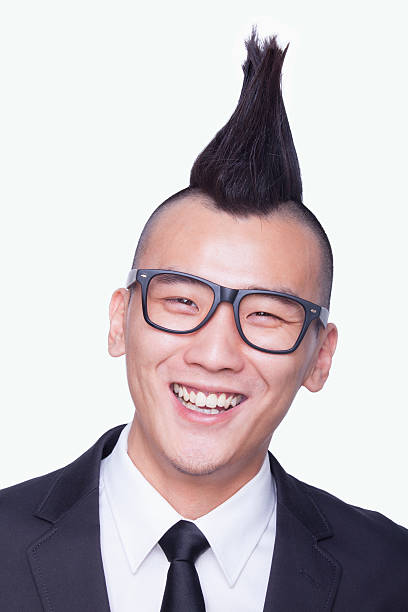 istock Well-dressed young man with Mohawk portrait 186272240