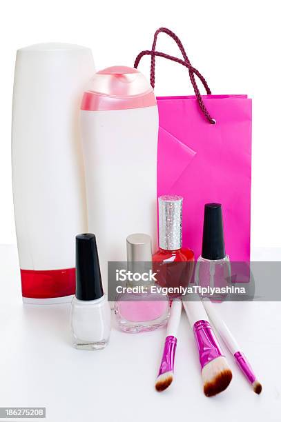 Set Of Cosmetic Bottles Stock Photo - Download Image Now - Arrangement, Bag, Beauty Product