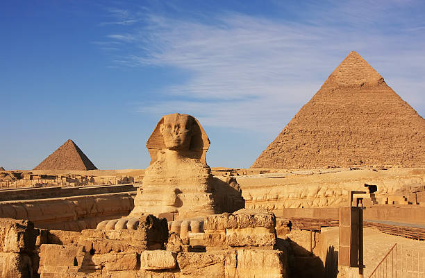 istock The Sphinx and Pyramid of Khafre, Cairo, Egypt 186276112
