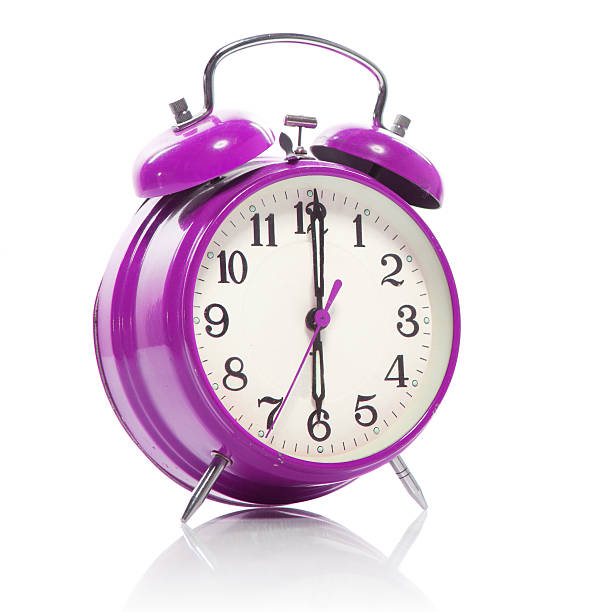 istock pink old style alarm clock isolated on white 186278204