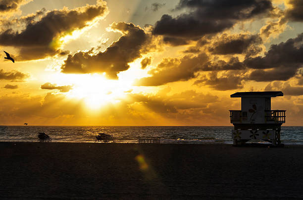 istock Miami Beach - The lifeguard hut 186278861