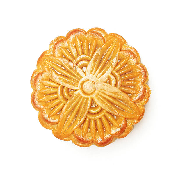 istock top view of  round Chinese moon cake 186278870