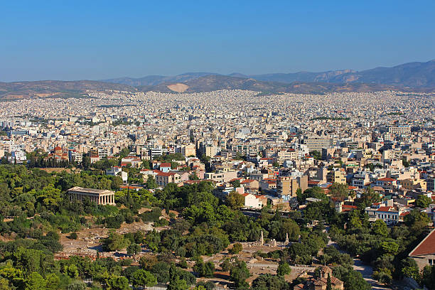 istock Ancient temple of Hephaestus and Athens in Greece 186278950