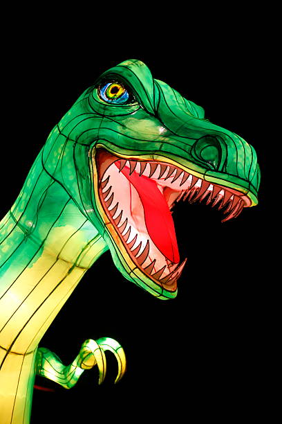 Dinosaur Lantern stock photo