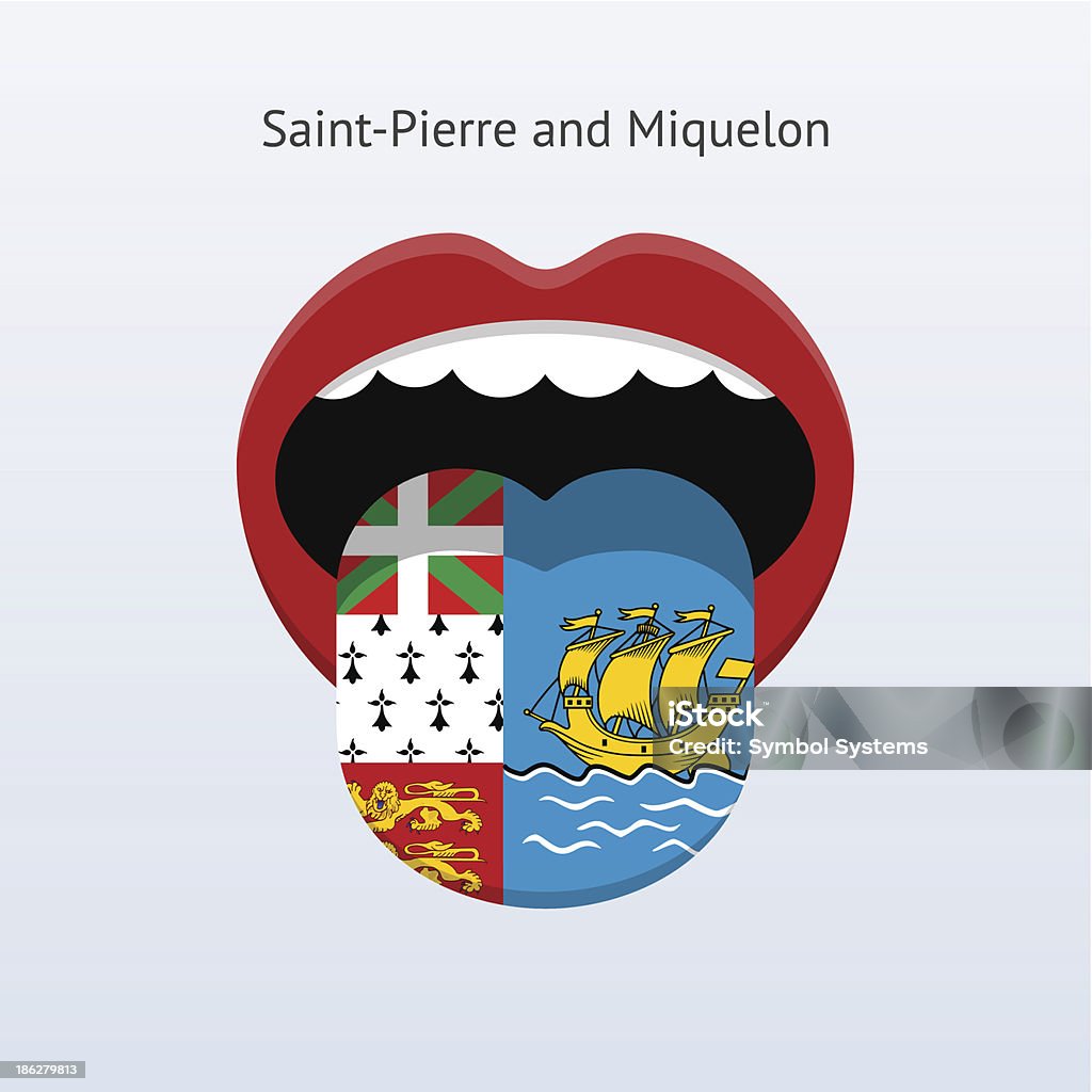 Saint-Pierre und Miquelon Sprache. - Lizenzfrei Abstrakt Vektorgrafik