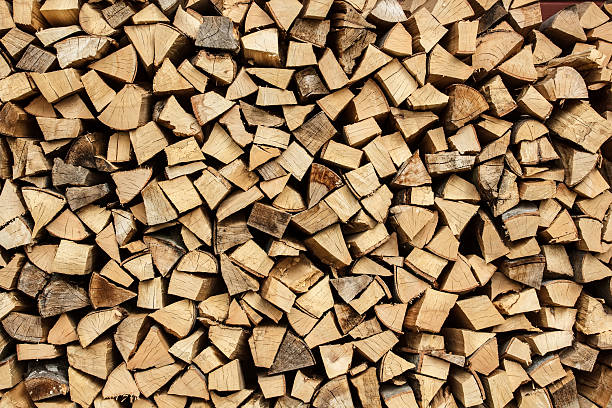 istock Pile of chopped fire wood 186281500