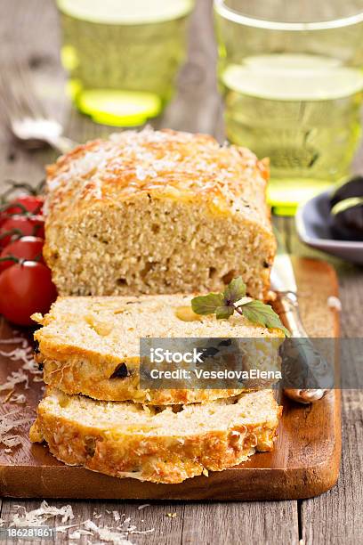 Savoury Loaf Cake With Tomatoes Cheese And Olives Stock Photo - Download Image Now - Appetizer, Baked, Bakery