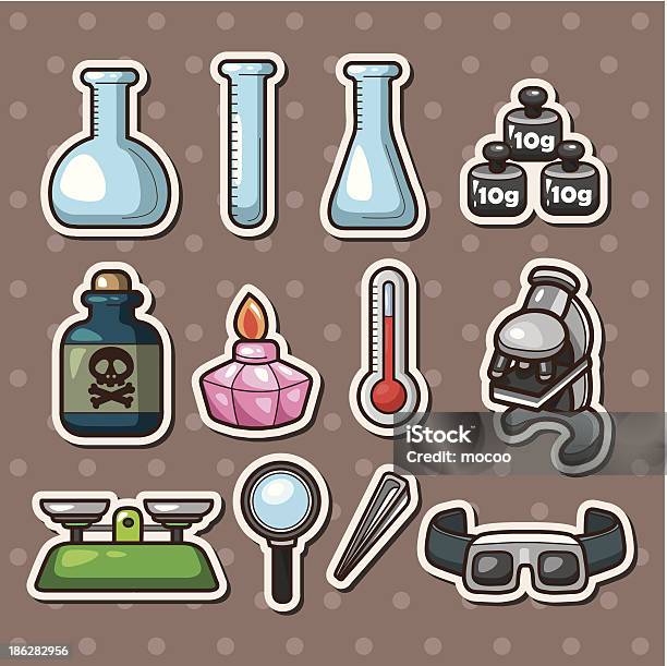 Science Stickers Stock Illustration - Download Image Now - Atom, Biohazard Symbol, Biology